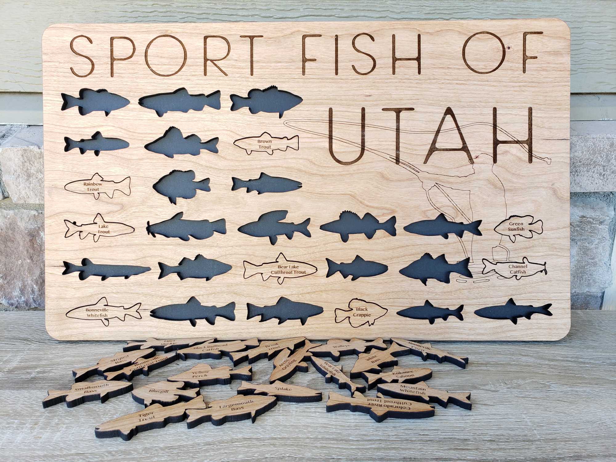 Utah Sport Fish Tracker  Whake Studios Bucket List Boards