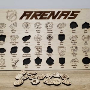 NHL Arenas Tracker Board Ice Rink Stadiums