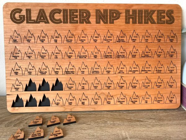 Glacier National Park Hiking Tracker Board