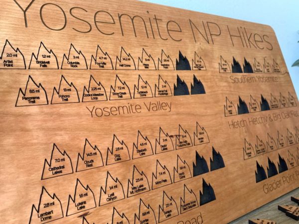 Yosemite National Park Tracker Board