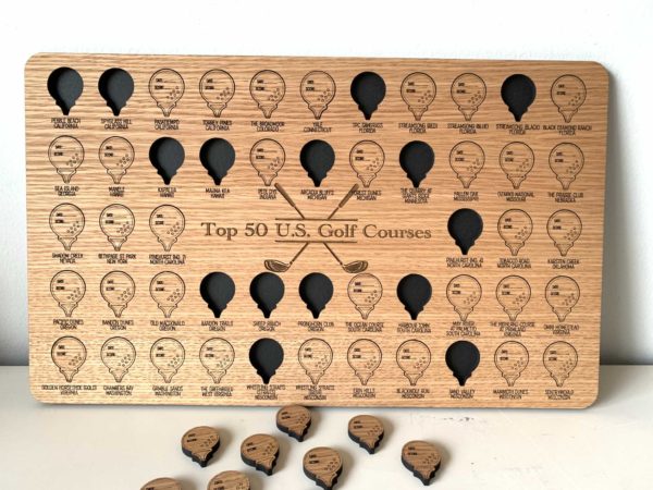 Top 50 US Golf Courses Tracker Board