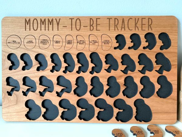 Wooden baby tracker