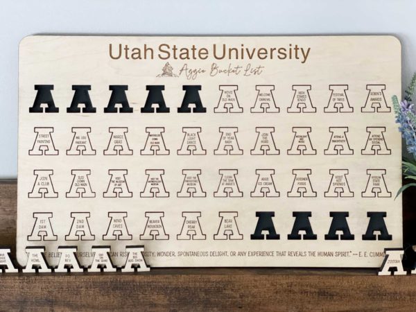Utah State University Bucket List Board