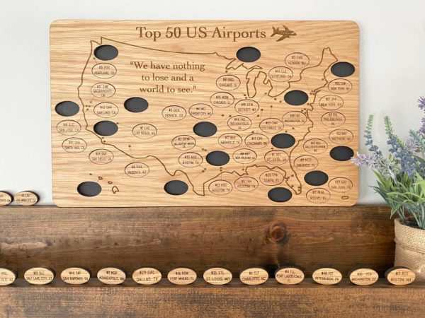 Top 50 US Airports Map