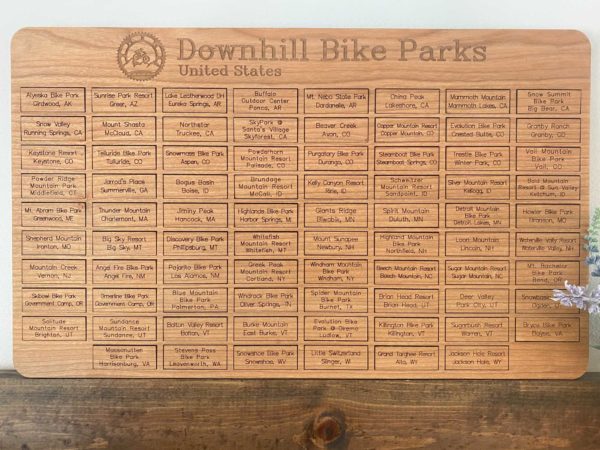 US Bike Parks Bucket List Board