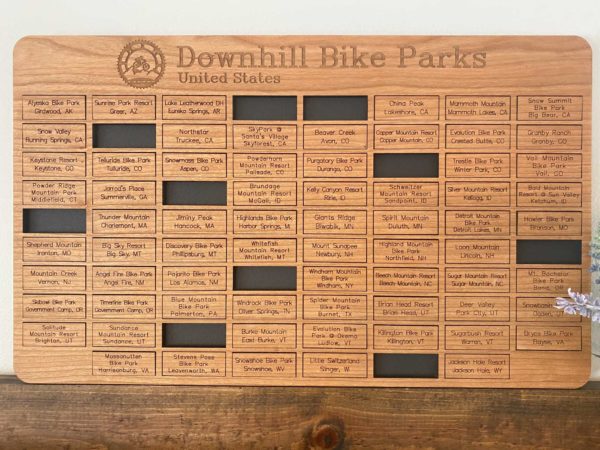 Downhill Bike Parks Bucket List Board