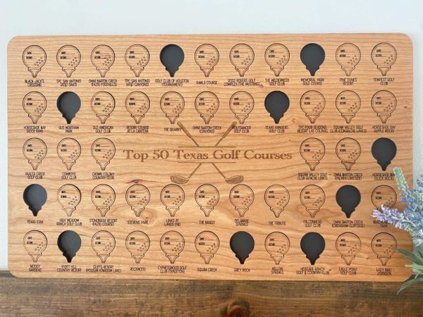 Top 50 Texas Golf Courses Tracker Board