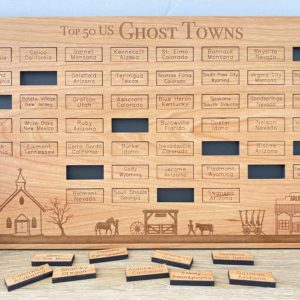 Top 50 US Ghost Towns Bucket List Board