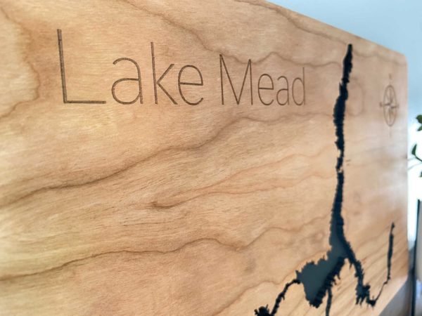 Wooden Map of Lake Mead