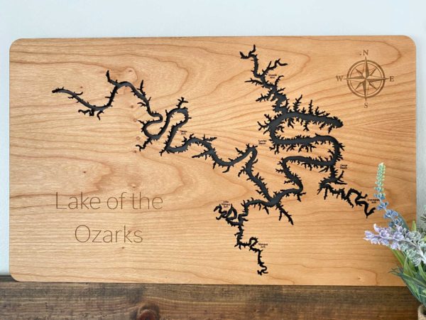Lake of the Ozarks Custom Engraved Map