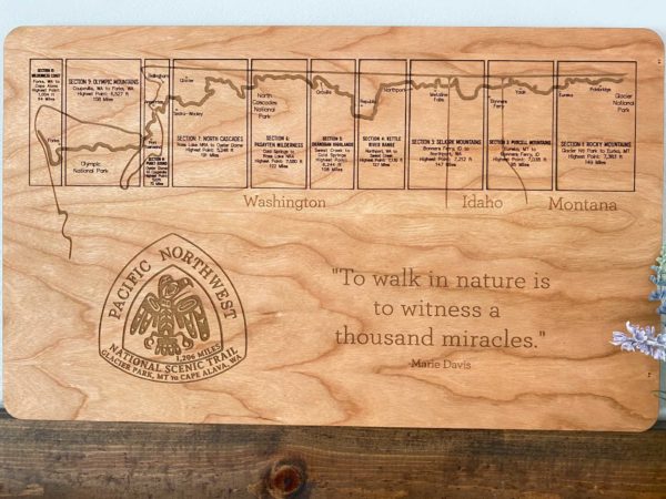 Wooden Trail Map Display PNT