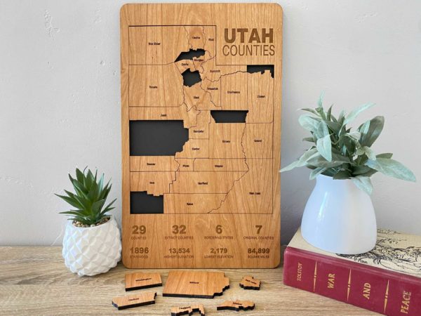 Wooden Puzzle of Utah